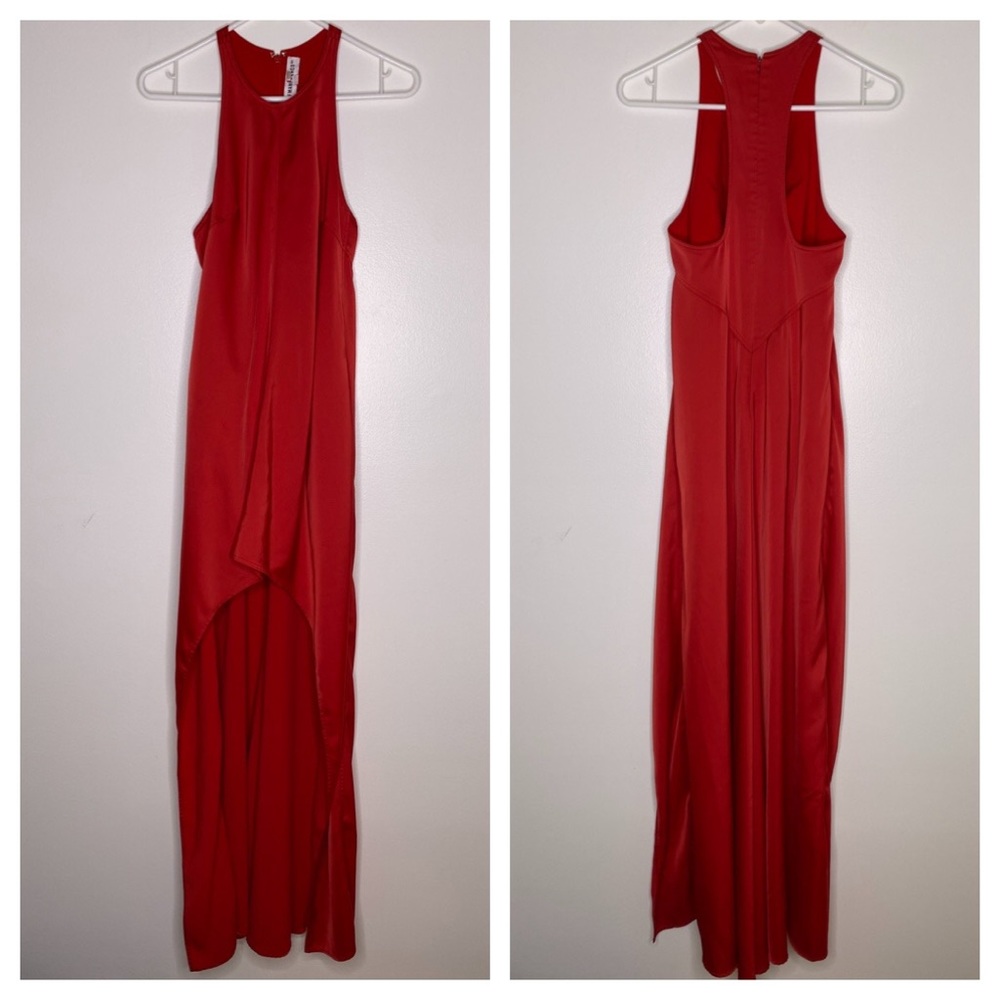 KAUFMANFRANCO High Low Racerpack Pocket Maxi Dress Designer Gown Size 0